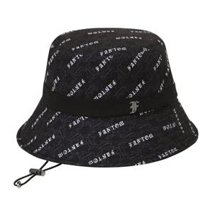 [팬텀] 남성 로고 패턴 버킷햇 211F1CP104_BK