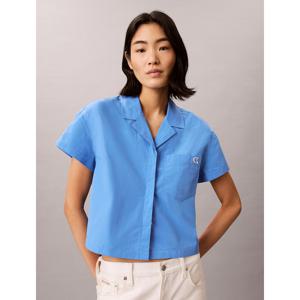 [캘빈클라인 진]여성 CK 크롭 반팔남방 반팔셔츠 블루 47F146G (47F146G-CG1)