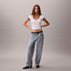 [캘빈클라인][공식] 여성 모노로고 스쿱 베이비 반팔 티셔츠 47G220G YAF