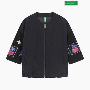 베네통 메쉬 블록 스트링 집업 점퍼 BAJPA6631