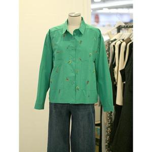 메종블랑쉬 세이브존03 꽃자수 포인트 투 포켓 셔츠 AQM261JSH209A