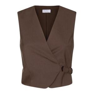 26 SS 브루넬로 쿠치넬리 브이넥 D링 버클 조끼 C019 M0W07SW706