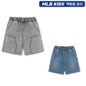 MLB키즈 베이직 저지데님 더블니 반바지 7ADPB0463