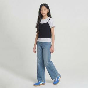 [행텐 틴즈]행텐틴즈 여아 세미와이드 핏 데님팬츠_254(14570-155-401-10)