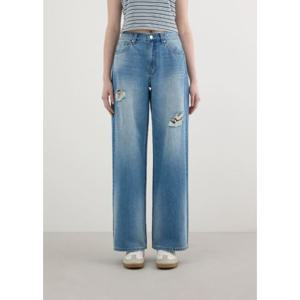 [게스]여성 인디고 구제 와이드(YQ2D6095_MBL)