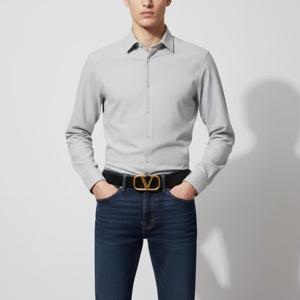 발렌티노 남성 V 로고 시그니처 벨트 (3Y2T0Q90 ECU 0NO 23F)