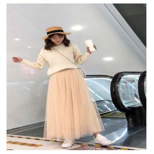 여성 봄 여름 롱스커트 롱치마 샤 스커트 발레리나