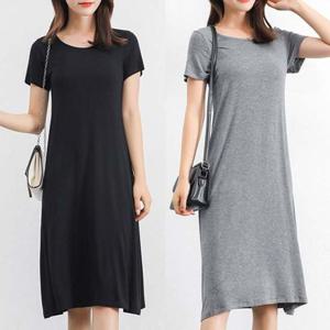 라운드넥 반팔원피스 데일리 바캉스원피스 휴양지룩