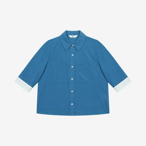 [베스띠벨리]스냅 단추 트임 셔츠 BKBAE2454