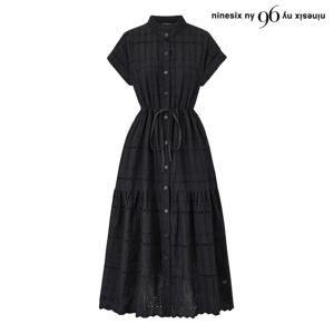 [나인식스뉴욕] 데일리 버튼업 반팔 롱 원피스 (NQ2OW010L0)