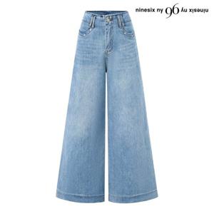 [나인식스뉴욕] 데일리 데님 워싱 와이드 롱 팬츠 (NQ2TA015L0)