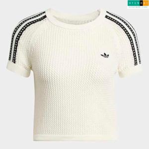 아디다스 현대백화점 [Women] 니트 크로셰 칼리 티셔츠 KE0200 인기반팔티 [현대백화점 쇼핑백 증정]