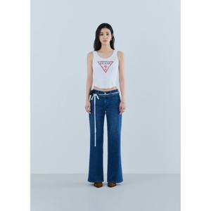 [게스]여성 레이스 벨트 플레어 부츠컷(YQ2D1017_DBL)