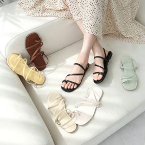 비비오 발편한 쿠션 여성 빅사이즈 엄지쪼리 스트랩 밴딩 샌들