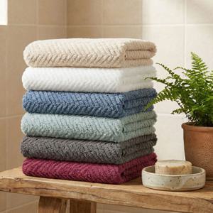 더착한 타월 헤링본 호텔 수건 코마사 40수 200g