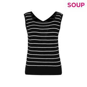 [SOUP] [TAG 57,000] 레이온 혼방 슬리브리스 니트(OA5SKT3)