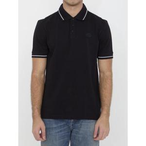 몽클레어 로고 패치 코튼 피케 폴로 셔츠 8A0000189A16999 BLACK