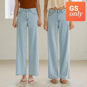 그로우앤더 [빠른배송/GS단독] 쿨링 텐셀 데님스판 키큰키작 와이드진