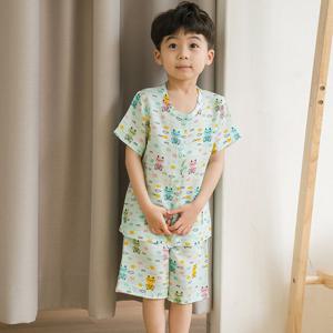 꾸미 인견 개굴개굴 반팔 SET 주니어용 인견실내복