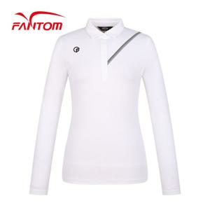 [팬텀] 여성 사선 포인트 카라 긴팔 티셔츠