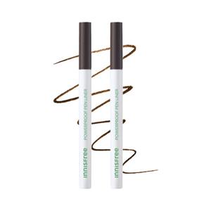 이니스프리 [1 + 1] 파워프루프 펜 라이너 2호 브라운 0.6g 2입