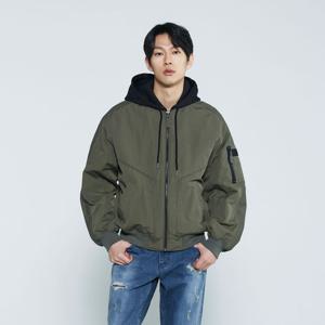 유니 나일론 후드레이어드 MA-1 점퍼(B231Z2100P)