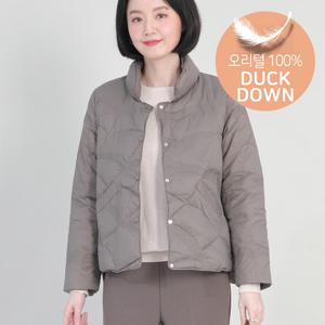 애비뉴투지 엄마옷 차이나 경량 오리털 물결 누빔 패딩 J11361