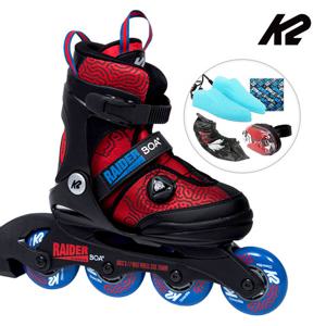 K2 아동 인라인 스케이트 레이더 보아 레드블루 건조기 휠커버