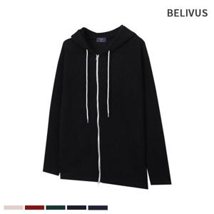 [빌리버스]빌리버스 남자 후드 집업 투웨이 지퍼 니트 골지 아우