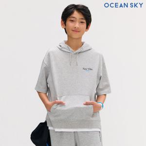 [오션스카이]남아 쿨링 코튼 후드 반팔 맨투맨 티셔츠-DBJB5819D