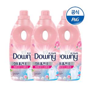 다우니 엑스퍼트 섬유유연제 실내건조 플로랄1L 3개