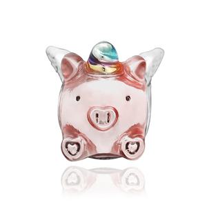 판도라 792573C01 플라잉 유니콘 피그 실버 참