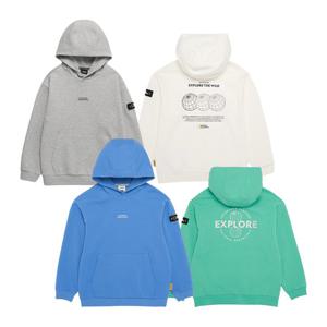 [내셔널지오그래픽 키즈] K243UHD910 백그래픽 후드 티셔츠 4종택 1
