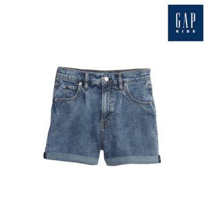 [갭키즈] 다트 디테일 롤업 데님 쇼츠(825614-00-9_IG)