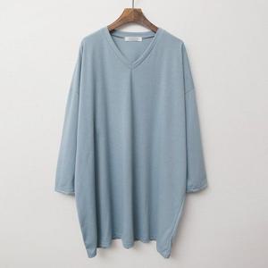 여성 빅사이즈 낫띵브이넥롱박스티 NOC513M305