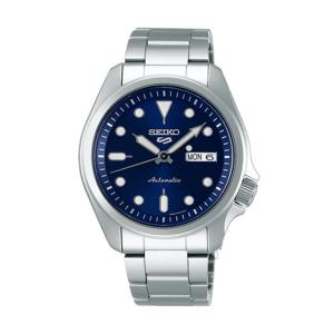 세이코 남성 남자 실버 블루 오토매틱 메탈시계 SRPE53K1