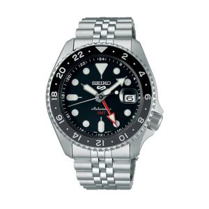 세이코 남성 남자 블랙 실버 오토매틱 메탈시계 SSK001K1