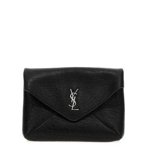 생로랑 엔벨로프 스트랩 파우치 801490 AACIU 1000 BLACK DOM