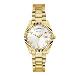 게스 루나 화이트 다이얼 골드 메탈 여성시계 GW0308L2