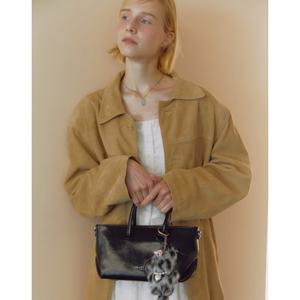 블랙 글로시 가죽 토트 겸 크로스백 JABA5E763