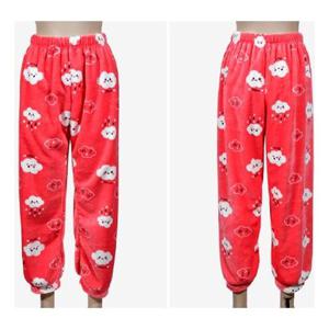 편안하고 따뜻한 밑단시보리 밍크 여성 9부 파자마