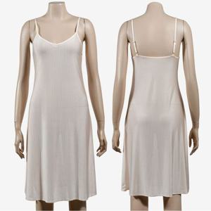 국산 인견 슬립 원피스 천연섬유 나시 골지 어깨조절