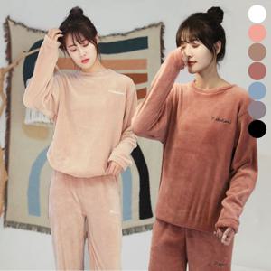 여성 겨울 포근한 수면잠옷 극세사 편한 파자마