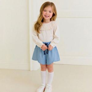 [베네통 키즈]베네통키즈 여아플레어 숏 반바지 4FFKC902Z LB