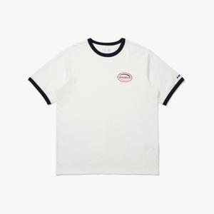 [디아도라] 위켄드 링거 반팔 티셔츠 OFF WHITE