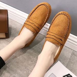 여성 겨울 귀엽고 따듯한 털안감 스니커즈 모카신