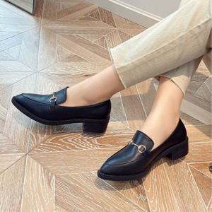 여자 세인트 금장로퍼 무광블랙 유광블랙 여성로퍼