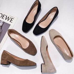 여성 로우힐 펌프스 스웨이드 DS-AL607