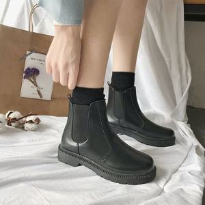 밴딩미들굽부츠 여성 앵글부츠 첼시 부츠 미들워커