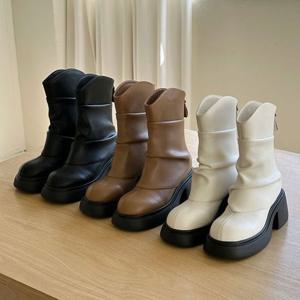 홀릭 HSM003 여자 롱부츠 가을 겨울 패션 워커 통굽